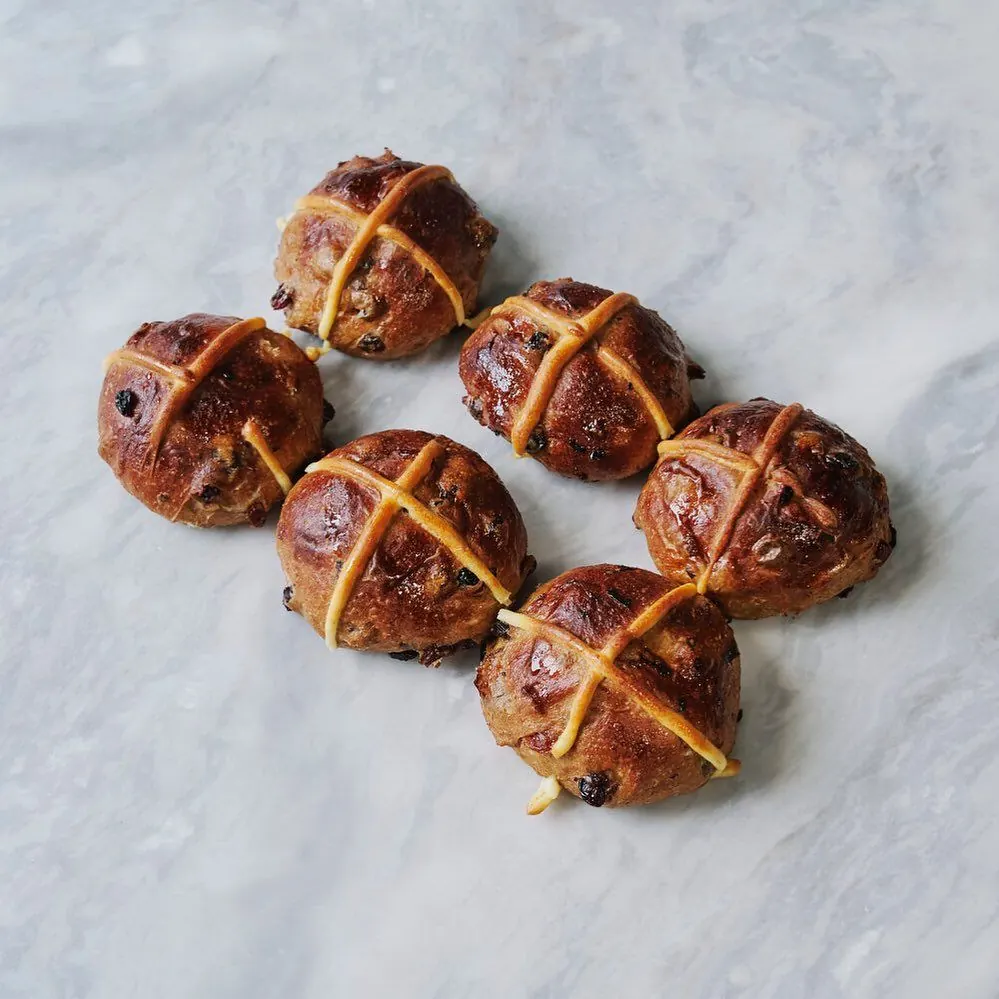 Sourdough hot cross buns from Rustica