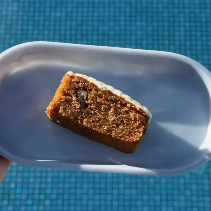 Carrot cake on a plate