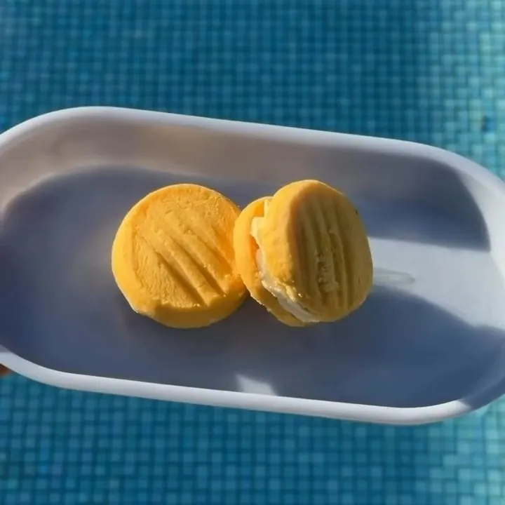 Two Yo-Yo biscuits on a plate